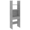 vidaXL B&uuml;cherregal Betongrau 60x35x180 cm Holzwerkstoff