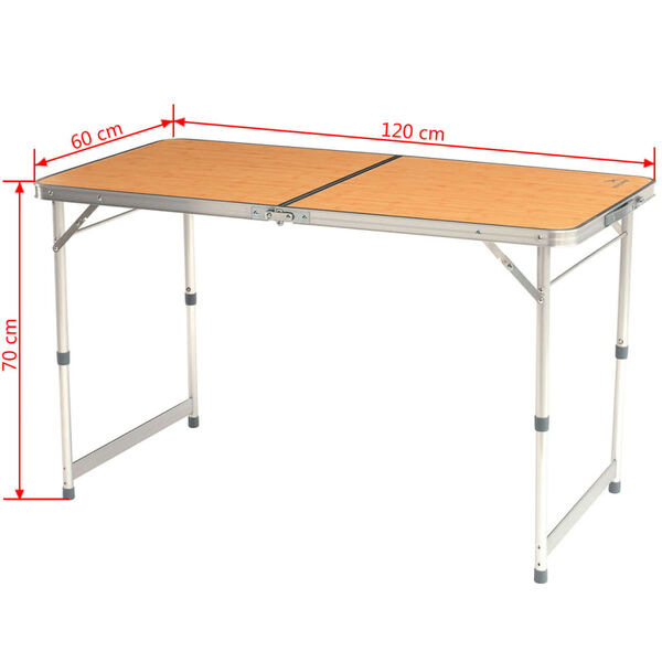 Easy Camp Klapptisch Arzon Bambus 120 x 60 x 70 cm 540015