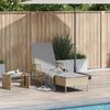 vidaXL Sonnenliege mit Kissen Beige 157 x 55 x 92cm Poly-Rattan