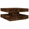 vidaXL Couchtisch 360-Grad Drehbar R&auml;uchereiche 70x70x34,5 cm