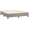 vidaXL Boxspringbett mit Matratze Hellgrau 160x200 cm Samt