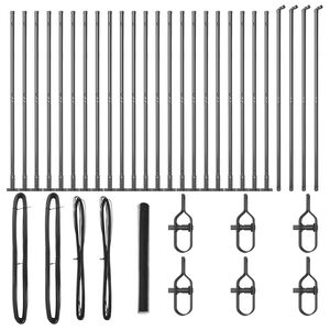 vidaXL Zaunpfosten Grau