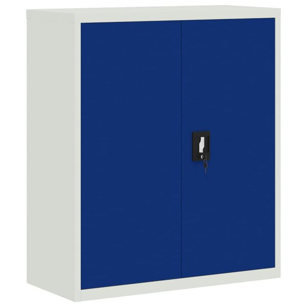 vidaXL Aktenschrank Hellgrau und Blau 90x40x105 cm Stahl