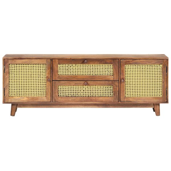 vidaXL TV-Schrank 124x29x45 cm Massivholz Mango