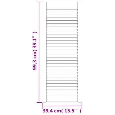 vidaXL Schranktüren Lamellen-Design 4 Stk. 99,3x39,4 cm Massivholz