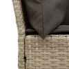 vidaXL Gartensofa mit Kissen Hellgrau Poly Rattan