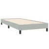 vidaXL Boxspringbett mit Matratze & LED Hellgrau 80x220 cm Samt