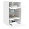 vidaXL TV-Wandschrank mit LED-Leuchten Weiß 40x30x60,5 cm