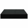 vidaXL Schweberegale 2 Stk. Hochglanz-Schwarz 23x23,5x3,8 cm MDF