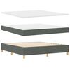 vidaXL Boxspringbett mit Matratze Dunkelgrau 180 x 200 cm Stoff