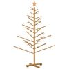 vidaXL Holz Weihnachtsbaum mit St&auml;nder Braun 150 cm Massivholz Kiefer