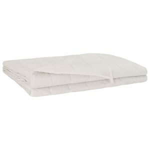 vidaXL Gewichtsdecke Wei&szlig; 137 x 200 cm 10 kg 100% Baumwolle 205T