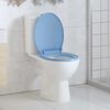 vidaXL Toilettensitz mit Absenkautomatik Quick-Release Blau Oval