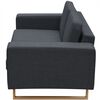 vidaXL Sofa 2-Sitzer Stoff Dunkelgrau