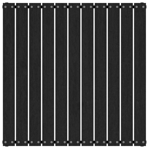 vidaXL Garten-Fußhocker mit Kissen Schwarz Kiefer Massivholz