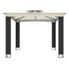 vidaXL Pavillon mit Doppeldach Creme 2,94x2,94 m Stahl