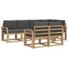 vidaXL Outdoor-Sofagarnitur 7 pcs Wei&szlig; und Anthrazit Polyester