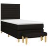 vidaXL Boxspringbett mit Matratze Schwarz 90x200 cm Stoff