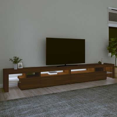 vidaXL TV-Schrank mit LED-Leuchten Braun Eichen-Optik 290x36,5x40 cm