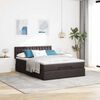 vidaXL Ottomanische Bett mit Matratze & LEDs Dunkelbraun 140x190 cm