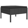 vidaXL 8-tlg. Garten-Lounge-Set mit Auflagen Poly Rattan Schwarz