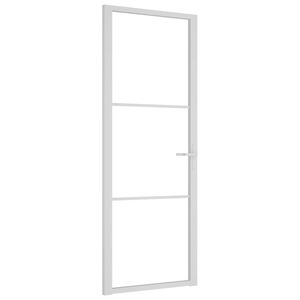 vidaXL Innent&uuml;r 76x201,5 cm Wei&szlig; ESG-Glas und Aluminium