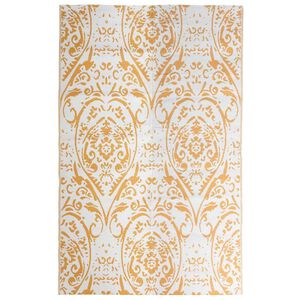 vidaXL Outdoor-Teppich ARAKIL Orange und Wei&szlig; 190x290 cm PP