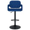 vidaXL Barhocker 2 Stk. Blau Stoff