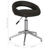 vidaXL Esszimmerst&uuml;hle 2 Stk. Drehbar Schwarz Kunstleder