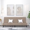 vidaXL Schlafsofa 2-Sitzer Taupe Mikrofasergewebe