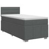 vidaXL Boxspringbett mit Matratze Dunkelgrau 90 x 190 cm Stoff