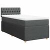 vidaXL Boxspringbett mit Matratze Dunkelgrau 90x200 cm Stoff