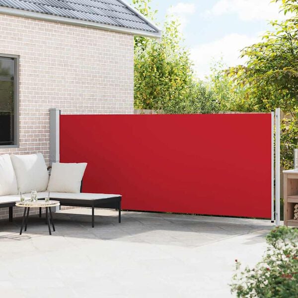 vidaXL Seitenmarkise Ausziehbar 600x160 cm Rot