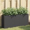 vidaXL Hochbeet mit 2 F&auml;chern Schwarz 90x20x40 cm Poly Rattan