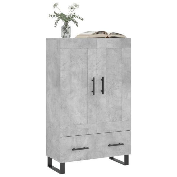 vidaXL Highboard Betongrau 69,5x31x115 cm Holzwerkstoff