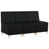 vidaXL Modulares Armfreies Sofa 3 pcs Schwarz 55 x 74 x 82 cm