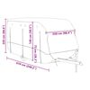 vidaXL Schutzh&uuml;lle f&uuml;r Wohnwagen Grau 610x250x220 cm Vliesstoff