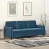 vidaXL 3-Sitzer-Sofa Blau 180 cm Samt