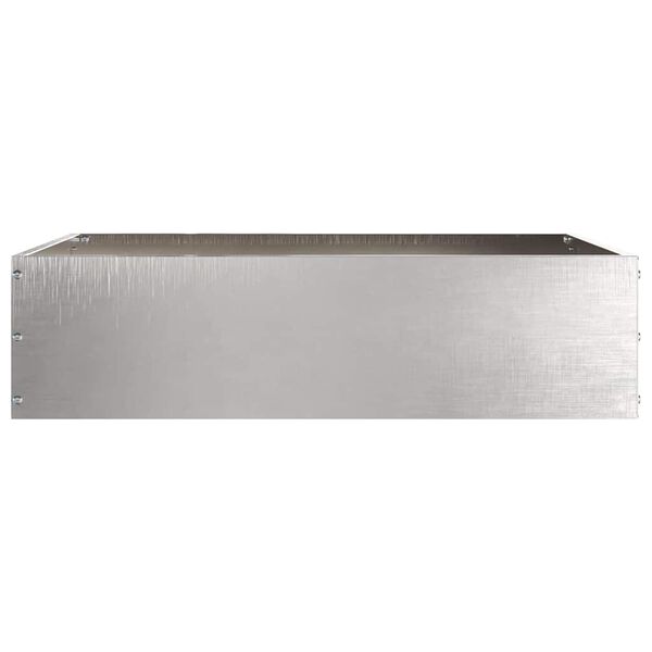 vidaXL Raseneinfassung Silber 50 x 50 x 13 cm Edelstahl