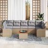 vidaXL Gartensofa-set 8 pcs Beige und Hellgrau Poly-Rattan