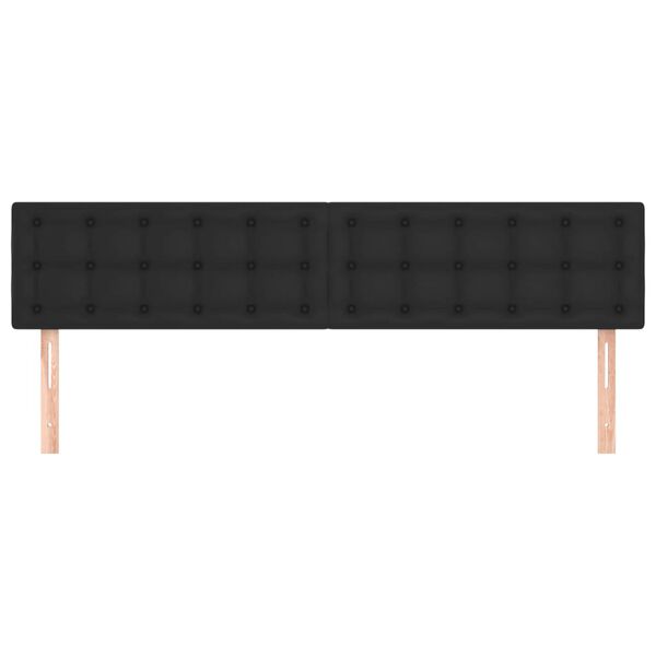 vidaXL Kopfteile 2 Stk. Schwarz 100x5x78/88 cm Kunstleder