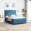 vidaXL Boxspringbett mit Matratze Dunkelblau 140 x 190 cm Stoff