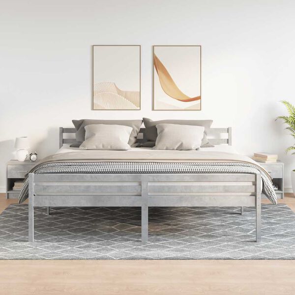 vidaXL Nachttische 2 Stk. mit Schublade Betongrau 39x28x41 cm