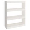 vidaXL B&uuml;cherregal/Raumteiler Wei&szlig; 80x30x103,5 cm Massivholz Kiefer