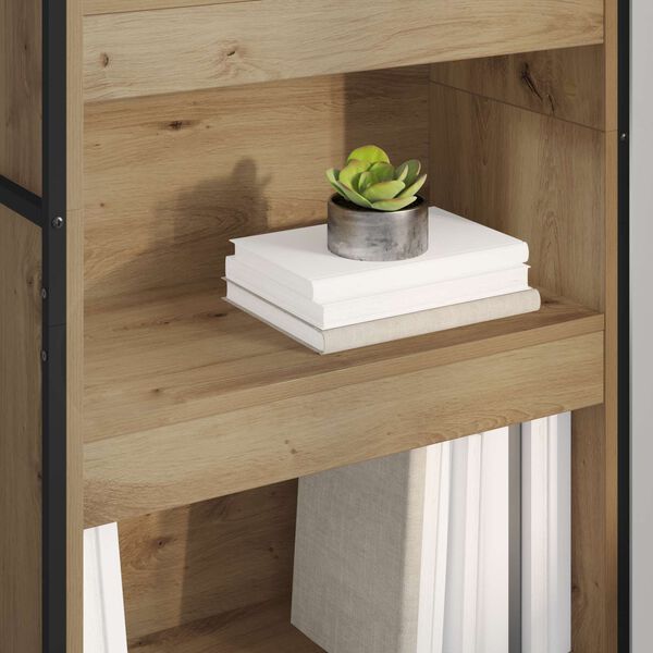 vidaXL B&uuml;cherregal 2 pcs Kunsthandwerk Eiche 80 x 30 x 155 cm