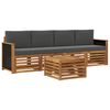 vidaXL Outdoor-Sofagarnitur mit Kissen 5 pcs Natur und Anthrazit