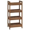 vidaXL Badregal Natur 45 x 30 x 97 cm Massivholz Teak