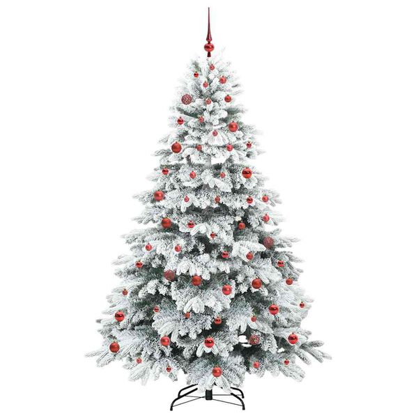 vidaXL K&uuml;nstlicher Weihnachtsbaum mit 300 LEDs Wei&szlig; 210 cm PE und PVC
