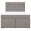 vidaXL Boxspringbett mit Matratze Taupe 160x200 cm Stoff