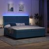 vidaXL Boxspringbett mit Matratze mit LED Blau 200 x 200 cm Samt
